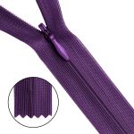 Молния потайная (скрытая) Т3 (3 мм) 1 зам., н/раз., 50 см, фиолет., нейлон, 31326 / 50, 10 шт