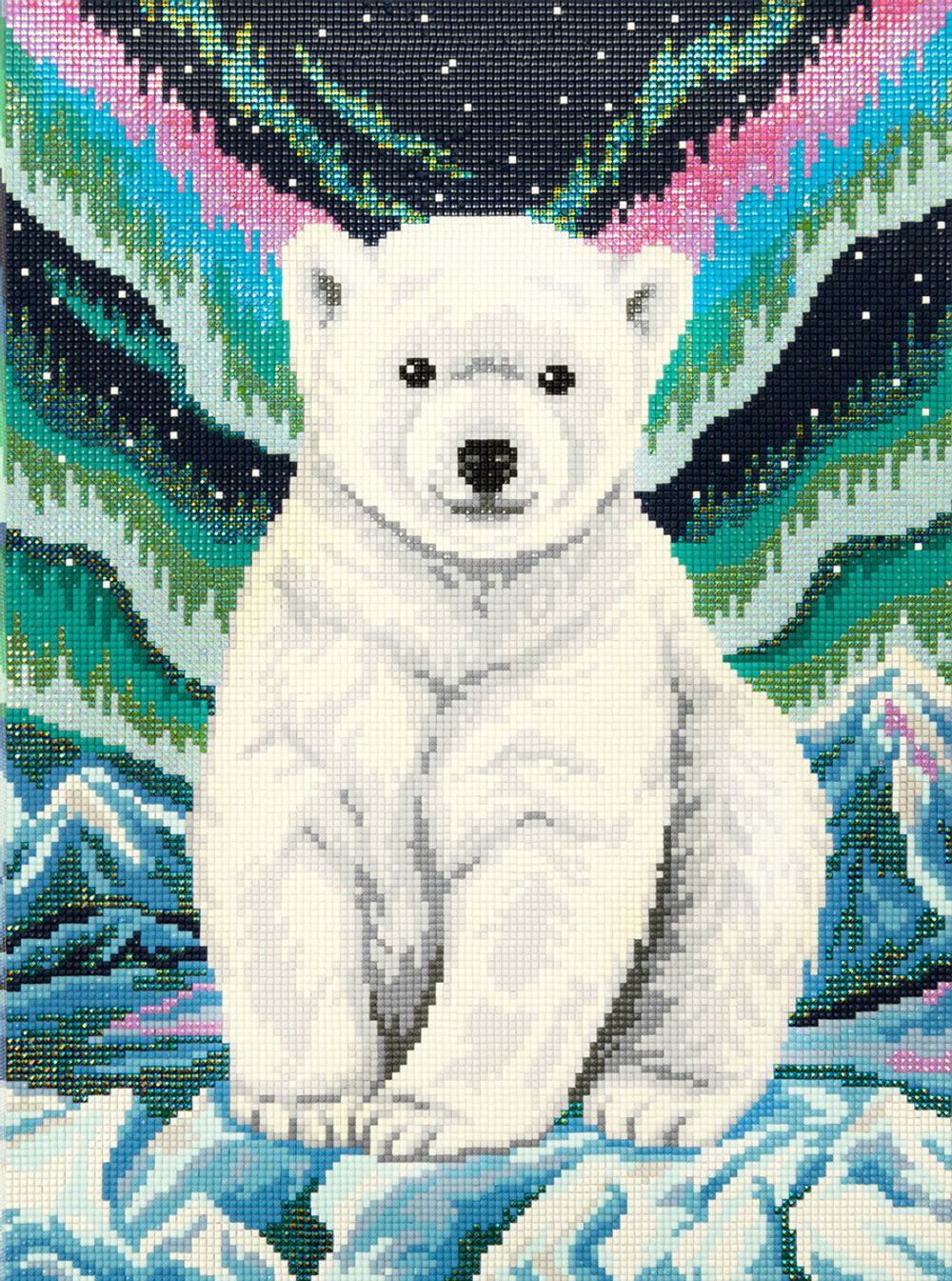 Алмазная (кристальная) мозаика Фрея, Полярный мишка, 30х40 см