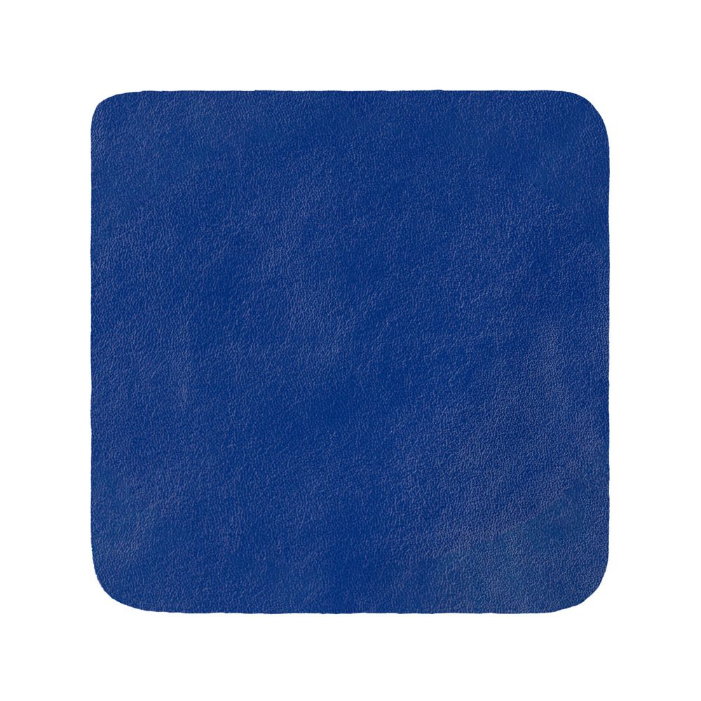 Термозаплатка квадрат кожзам, замша 12х12 см, 4 шт, 05 кожзам синий, Blitz