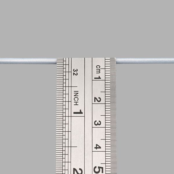Резинка шляпная (шнур эластичный) ⌀2.5 мм / 100 метров, С501 - белый