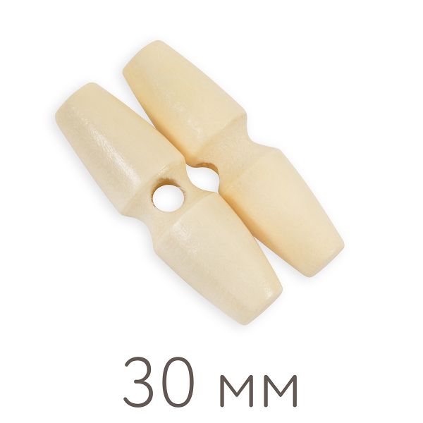 Пуговицы деревянные 30 мм, 24 шт, дерево, №277 бежевый, Blitz DRN 0121