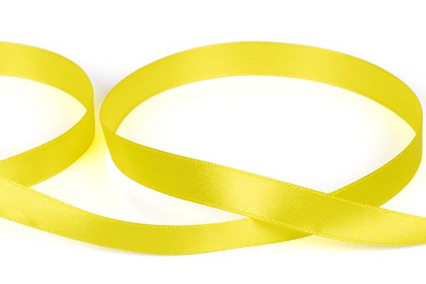 Лента атласная 1-сторонняя 12.0 мм / 33±2 метра, №508N(12-0645) ярко-желтый, Gamma