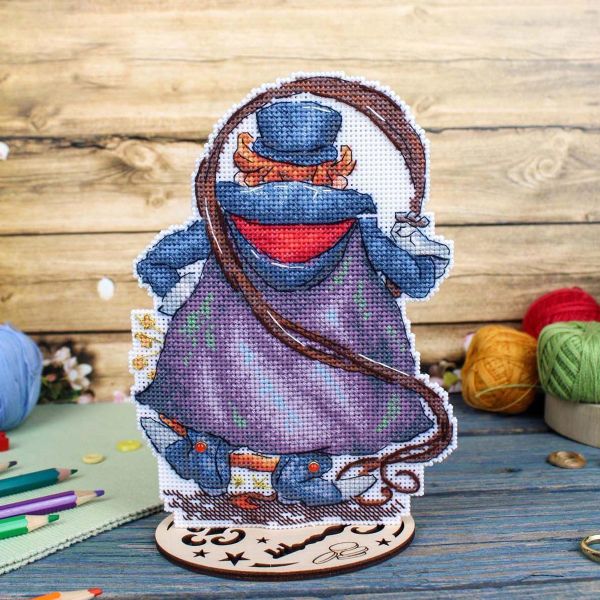 Набор для вышивания нитками МП Студия, на пластиковой канве Карабас-Барабас 18х13см