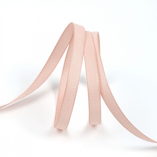 Лента репсовая (в рубчик) 6.0 мм, 813 пудровый, уп. 27,4м