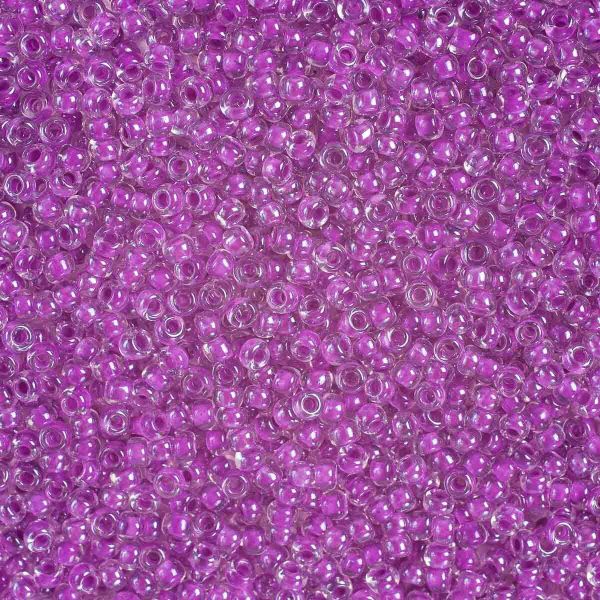 Бисер Preciosa прозрачный, цветной центр и покрытие 10/0 (2.3 мм), 100 г (5х20 г), цв. 38628