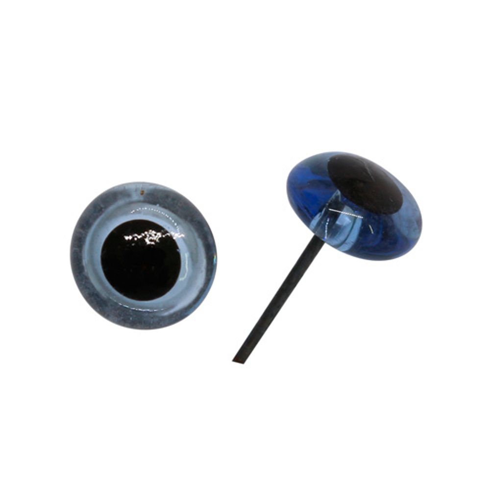 Глаза для кукол и игрушек 9 мм на металл. ножке, цв.голубой, 6 шт