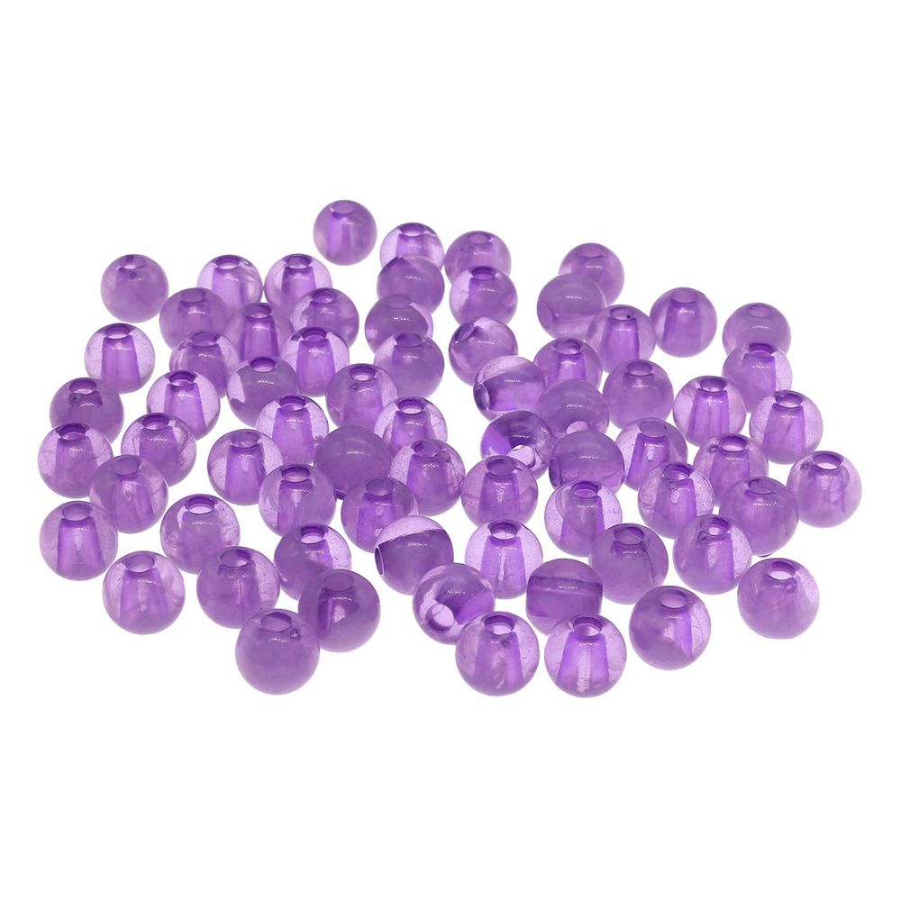 Бусины пластик ⌀6 мм, полупрозрачные, 20 г, 170±10шт, Astra&amp;Craft, 024 фиолетовый