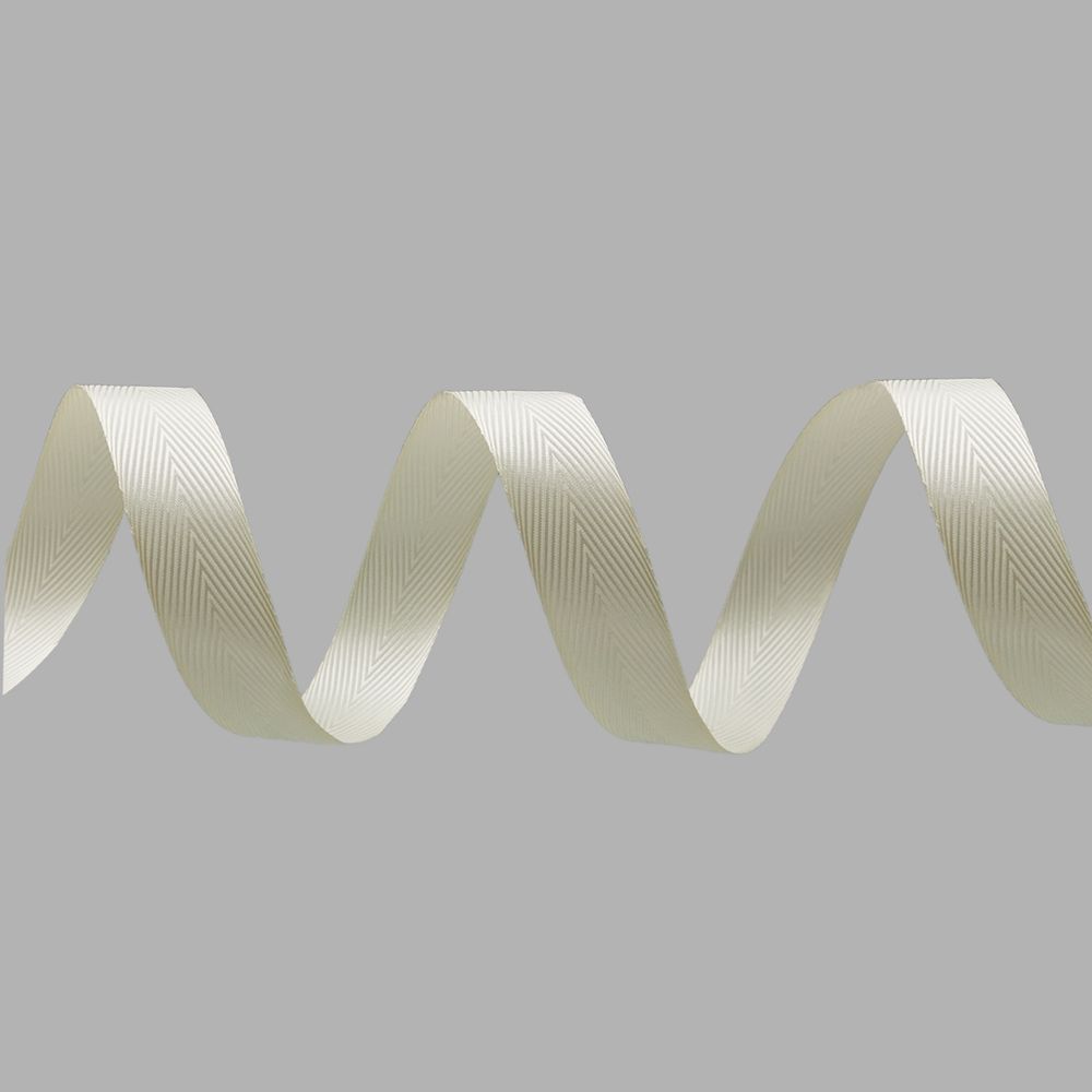 Лента декоративная ёлочка 25.0 мм / 20±1 метров, 02 молочный