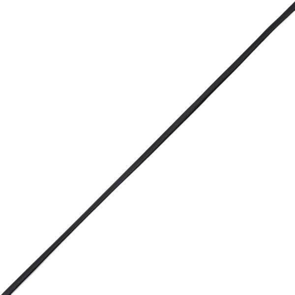 Шнур кожа искусственная ⌀2.5 мм / 100 метров, матовый, черный