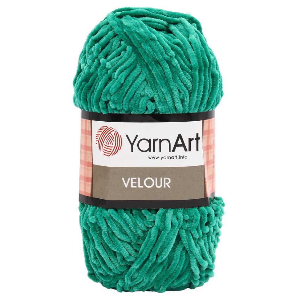 Пряжа YarnArt (ЯрнАрт) Velour / уп.5 мот. по 100 г, 170м, 856 изумрудный