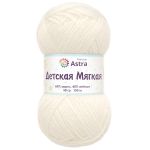 Пряжа Astra Premium (Астра Премиум) Детская мягкая / уп.4 мот. по 50 г, 150 м, 01 белый