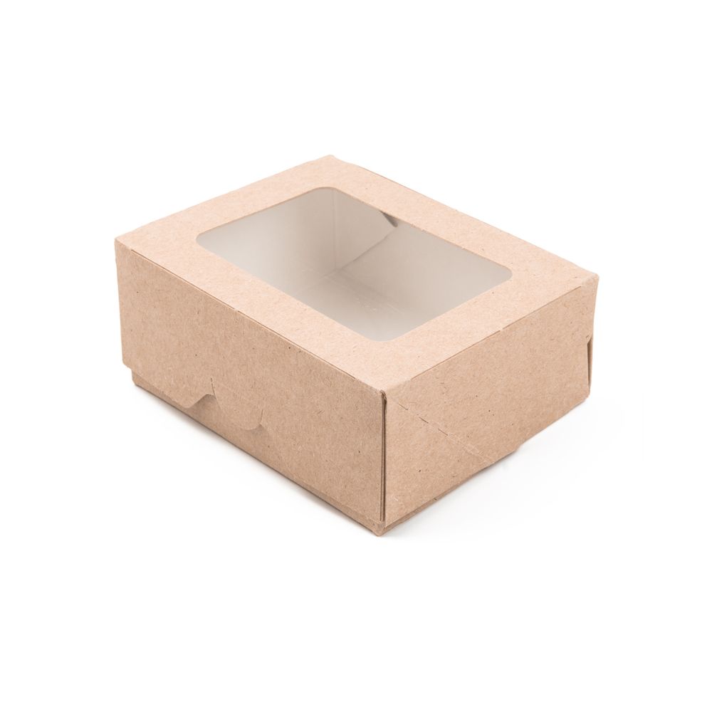 Коробка для безе с окном 10х8 x4 см, 5 шт, S-Chief BFC-034