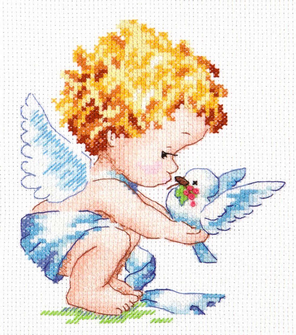 Набор для вышивания нитками Чудесная игла, Светлый Ангел!, 12х14 см