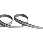 Лента атласная с рисунком 12.0 мм / 22.8 метров, L1/126 полоски/серый, Gamma ALP-122