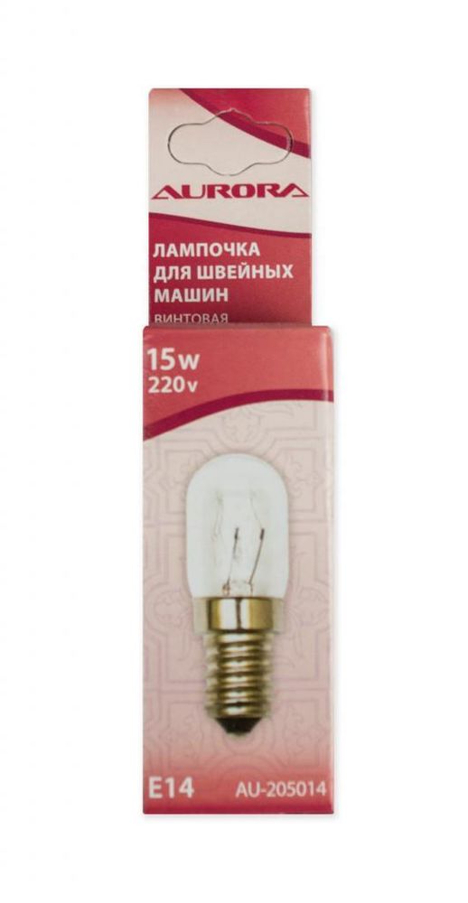 Лампочка для швейных машин винтовая, 20х50 мм, 15W, 220V Aurora AU-205014