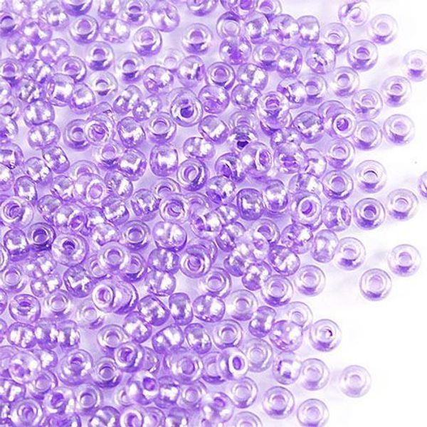 Бисер Preciosa прозрачный с перламутр. цвет. центром 10/0 (2.3 мм), 1х50г, цв. 38928