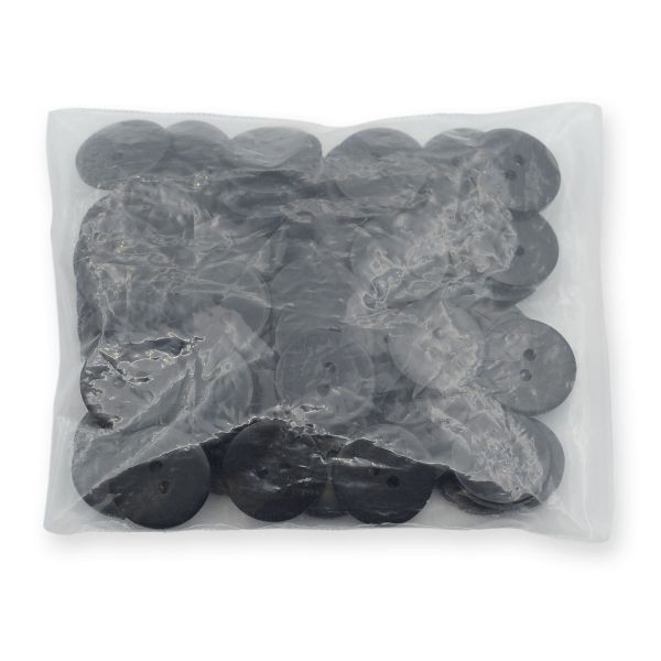 Пуговицы 2 прокола 28L, 18 мм, (Black (черный)) NE63, 72 шт