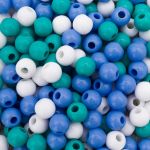 Бусины пластик ⌀8 мм, 50 г, микс цвета, круглые, Astra&Craft (холодный микс), 1AL121-2