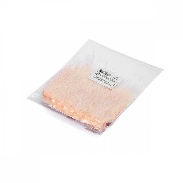 Перья на ленте Страус 8 см, FBY-08-122, цв. кремовый, 2м