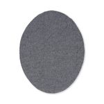 Термоаппликация, овал №1 13х10 см, 2 шт, 1-01-04 серый, Blitz