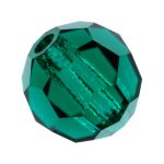 Бусины стекло ⌀6 мм, 12 шт, темно-зеленый/emerald, Preciosa 451-19-602