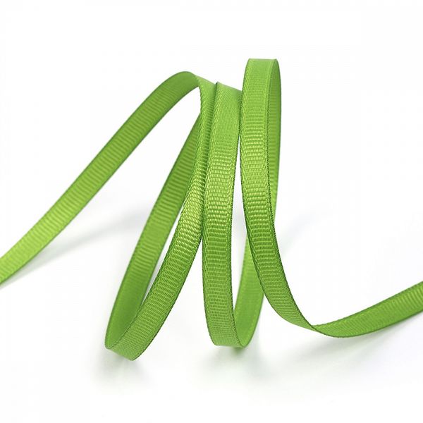 Лента репсовая (в рубчик) 6.0 мм, 548 зеленый киви уп.27,4м