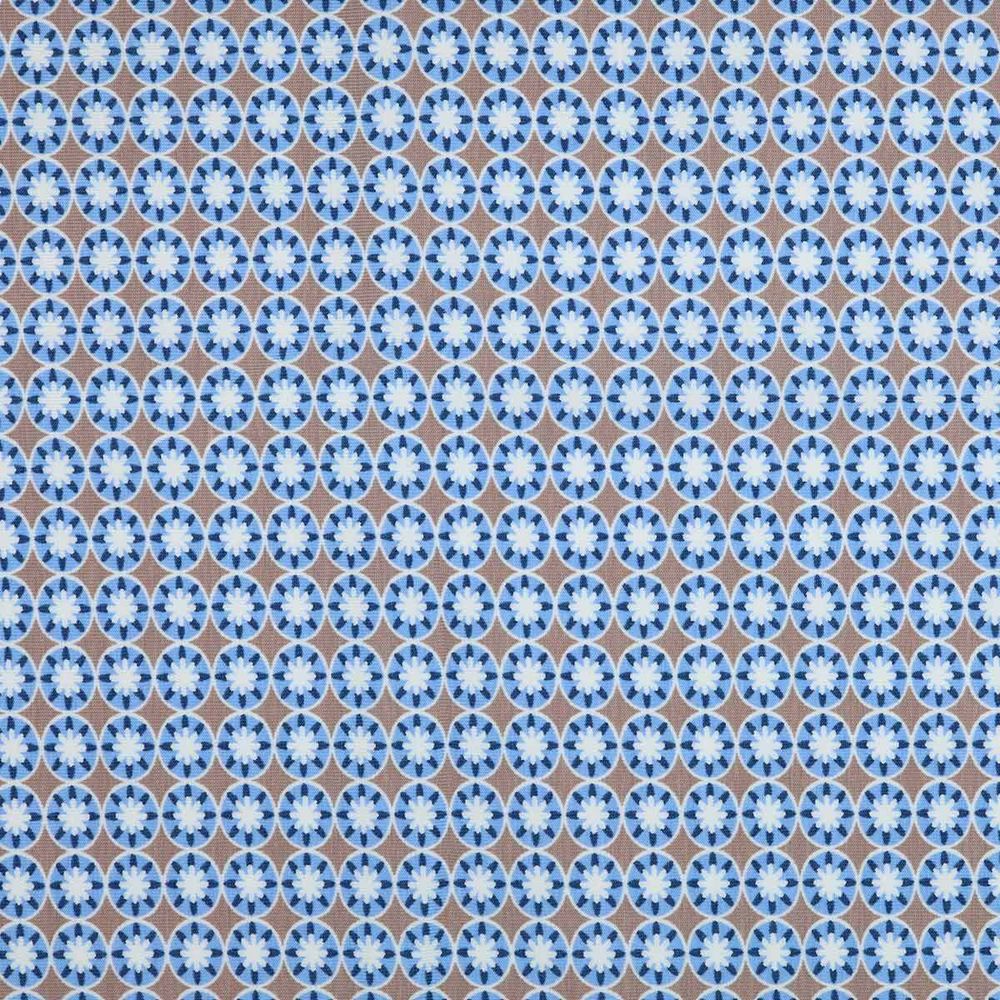 Ткань коллекция Jersey, 48х50см, 95% хлопок, 5% эластан Gutermann (722 бежевый/мелкий цветочек на голубом), 647710