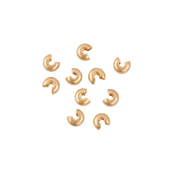 Кримп покрывной 4х2.5 мм, 50 шт, 02 под золото, Zlatka FMK-X01