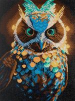 Алмазная (кристальная) мозаика Фрея, на подрамнике Волшебная сова, 30х40 см
