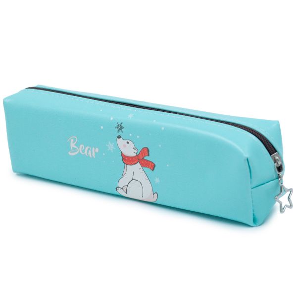 Пенал мягкий тубус Полярный мишка, 3 мятный, DV-13188