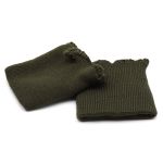 Манжеты трикотажные 8.5х9.5 см, 1 пара, плотные зимние 10 кл, 1х1, без шва, 369/1 оливковый
