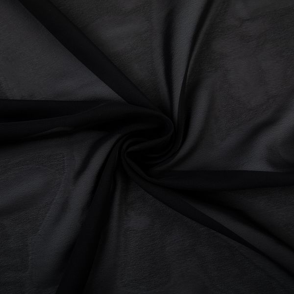 Ткань блузочная Poly Chiffon 84 г/м², 150х147 см, _ черный, Gamma PC-02