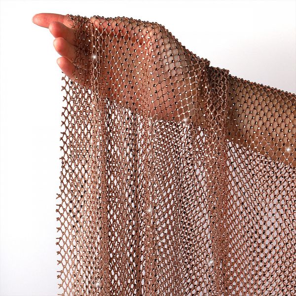 Сетка бельевая со стразами 100 г/м², шир.140 см / 13.71 метра, 2025 цв.68 бежевый /2025.68/