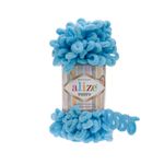 Пряжа Alize (Ализе) Puffy / уп.5 мот. по 100 г, 9м, 287 ярко-голубой