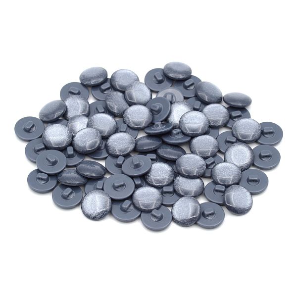 Пуговицы на ножке 32L (20мм), пластик (col.07 т.серый), 72 шт, CR P-45