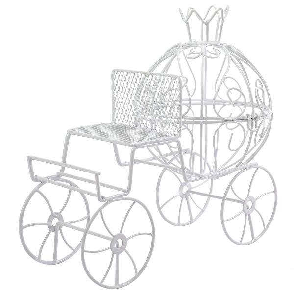 Миниатюра кукольная: Карета 18х19.5 см, 01 белый, Blumentag MET-099