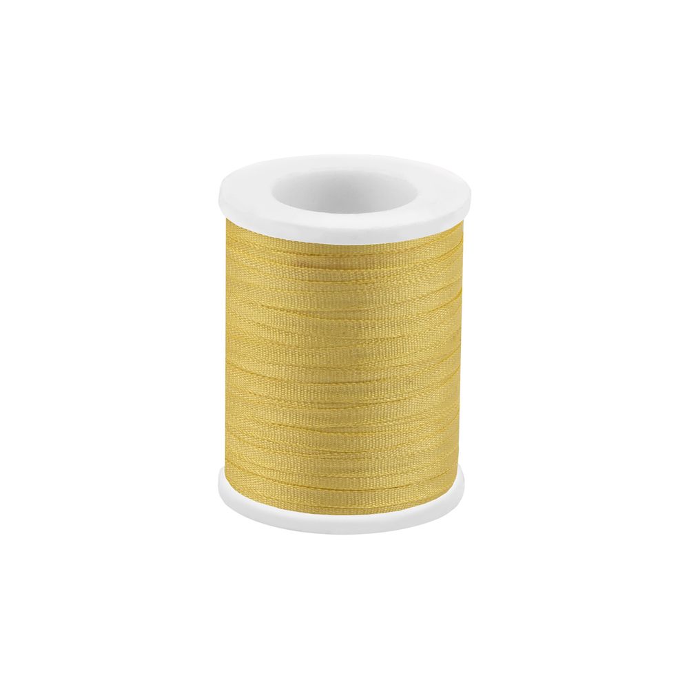 Лента (тесьма) шелковая 2.0 мм / 45.5±0.5 метров, №021 желтый, Gamma SR-2