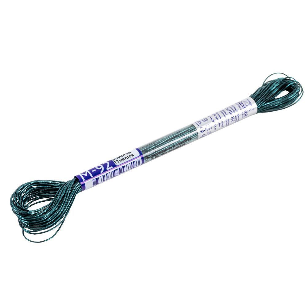 Мулине Gamma металлик JT 12 мотков по 11 метров, M-92 т.зеленый, Gamma MOULINE