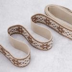 Стропа (ременная лента) 38 мм / 3 метра, [36.33 г/пог.м], с принтом 1-сторонняя, T0741 бежевый/коричневый, 3Al359