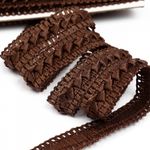 Тесьма декоративная Самоса V03 18 мм, цв.30 коричневый уп.9м