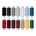 Нитки армированные 35ЛЛ, 200 м, КН ассорти 14 шт, в пластик. коробке, Красная нить