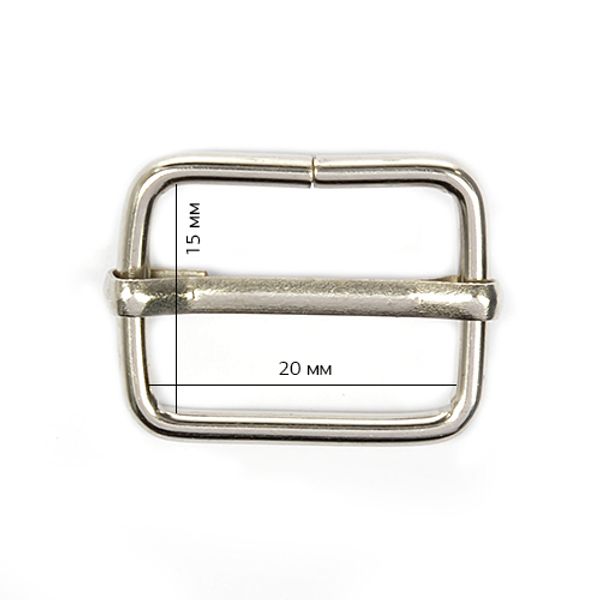 Шлевка металл 20х15х2.3 мм, TSW цв. никель уп. 500 шт