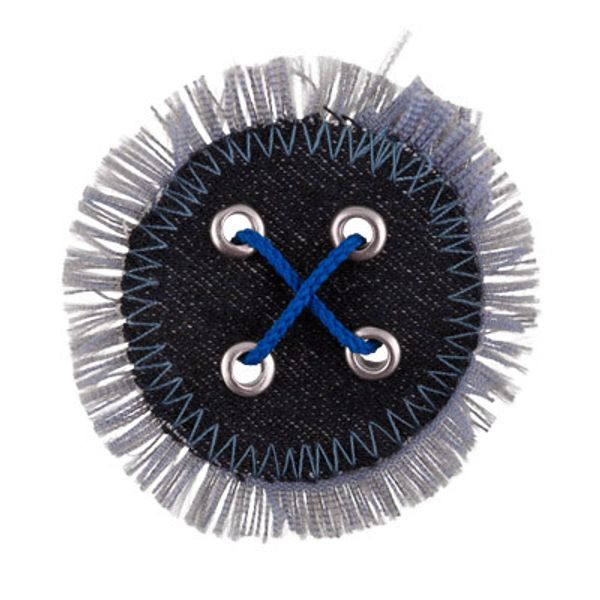 Термоаппликация пуговица Кр1 джинс, 6 шт, синий 5.5х5.5 см, Blitz