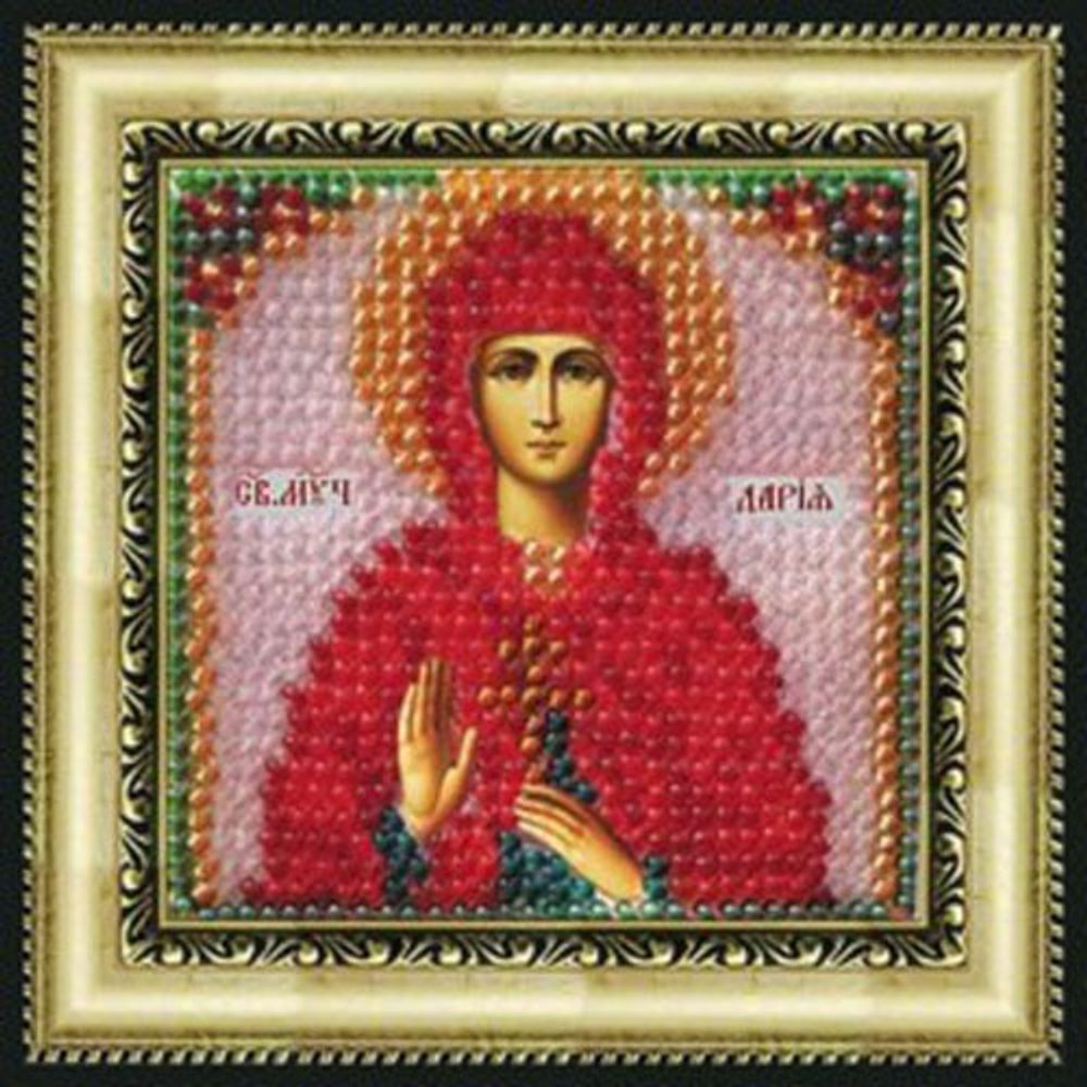 Вышивальная мозаика, Икона Св. Муч. Дария Римская, 6.5х6.5 см