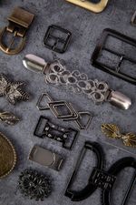 Застежка для кардигана 95х15 мм, 1 шт, 24 бронза, Blitz GB 1625