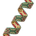 Лента (тесьма) жаккардовая 24.0 мм / 25±1 метров, рис. 9192, зеленый, С1852Г17