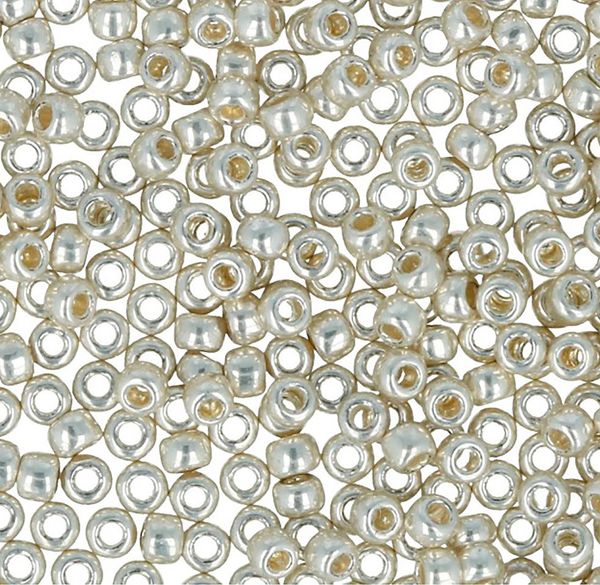 Бисер Toho 11/0 круглый (2.2 мм), 25 г (5х5 г), PF0558 серебряный