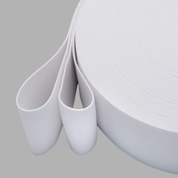 Резинка вязаная 45.0 мм / 25 метров, 4.1 г/см, эластичность 220%, белый, ТВ-45