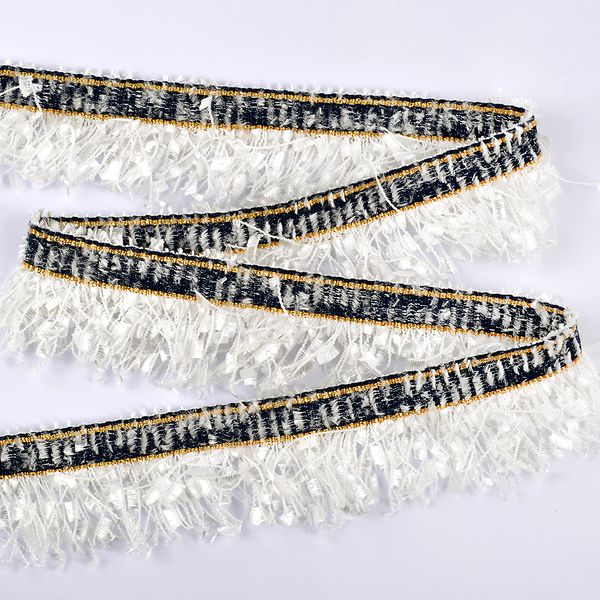 Тесьма в стиле шанель с бахромой SH01 35 мм 8S уп. 13,71м