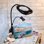 Лупа-трансформер с подсветкой ⌀13 см (ув.х2) /РП/, Ferstel FR-09